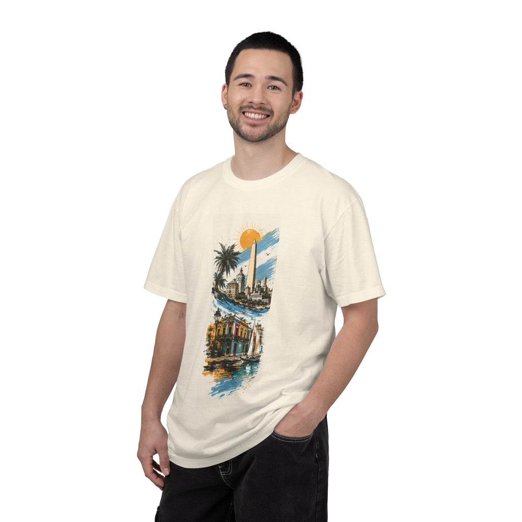 Donde Hubo Fuego Cenizas Quedan T-shirt | Sunset Cityscape Tee