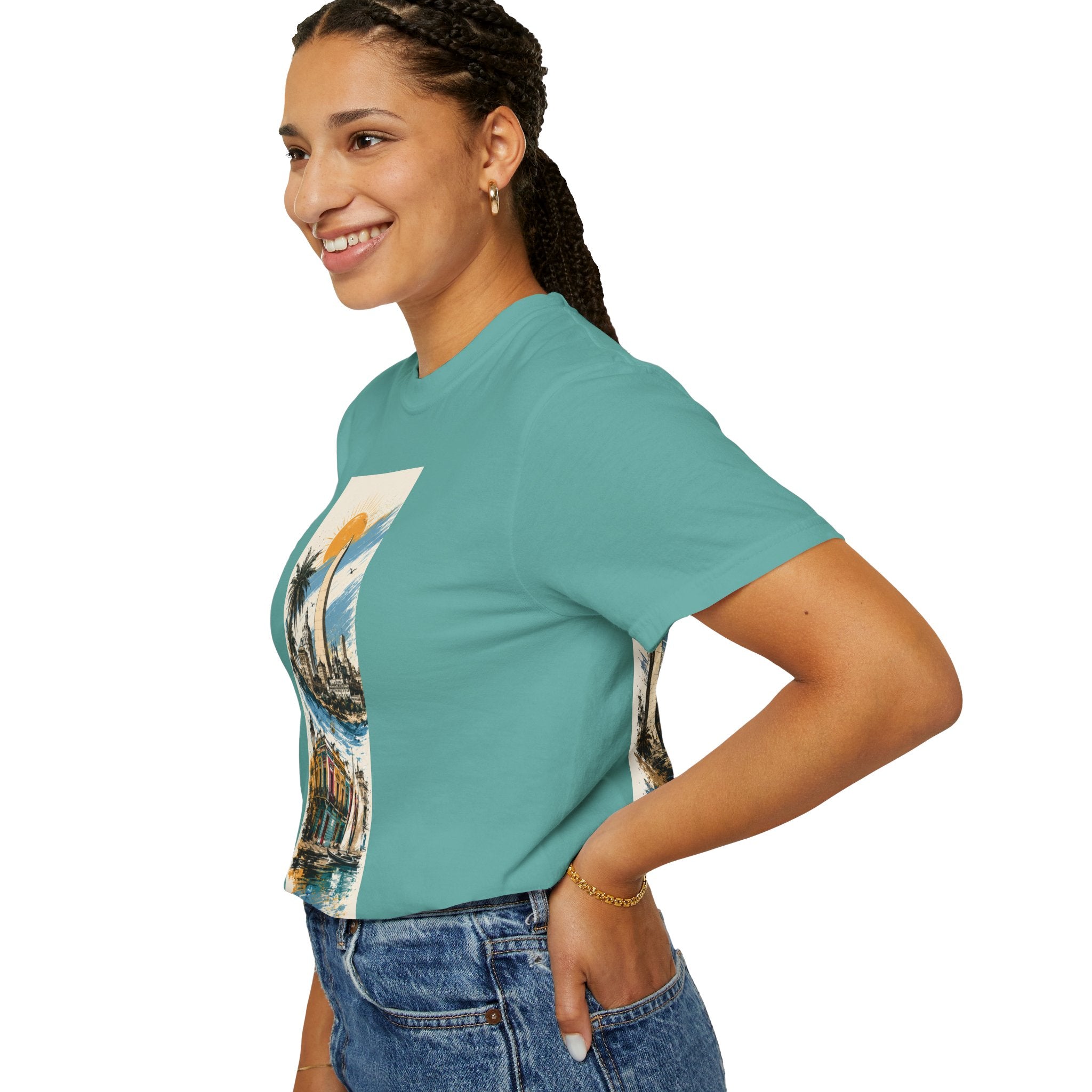 Donde Hubo Fuego Cenizas Quedan T-shirt | Sunset Cityscape Tee