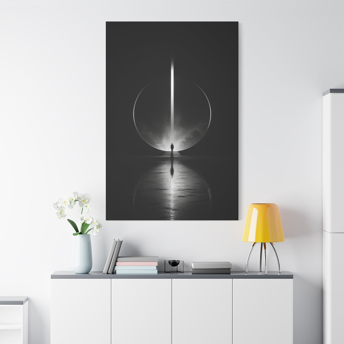 Beyond the Threshold — Minimalist Portal Canvas