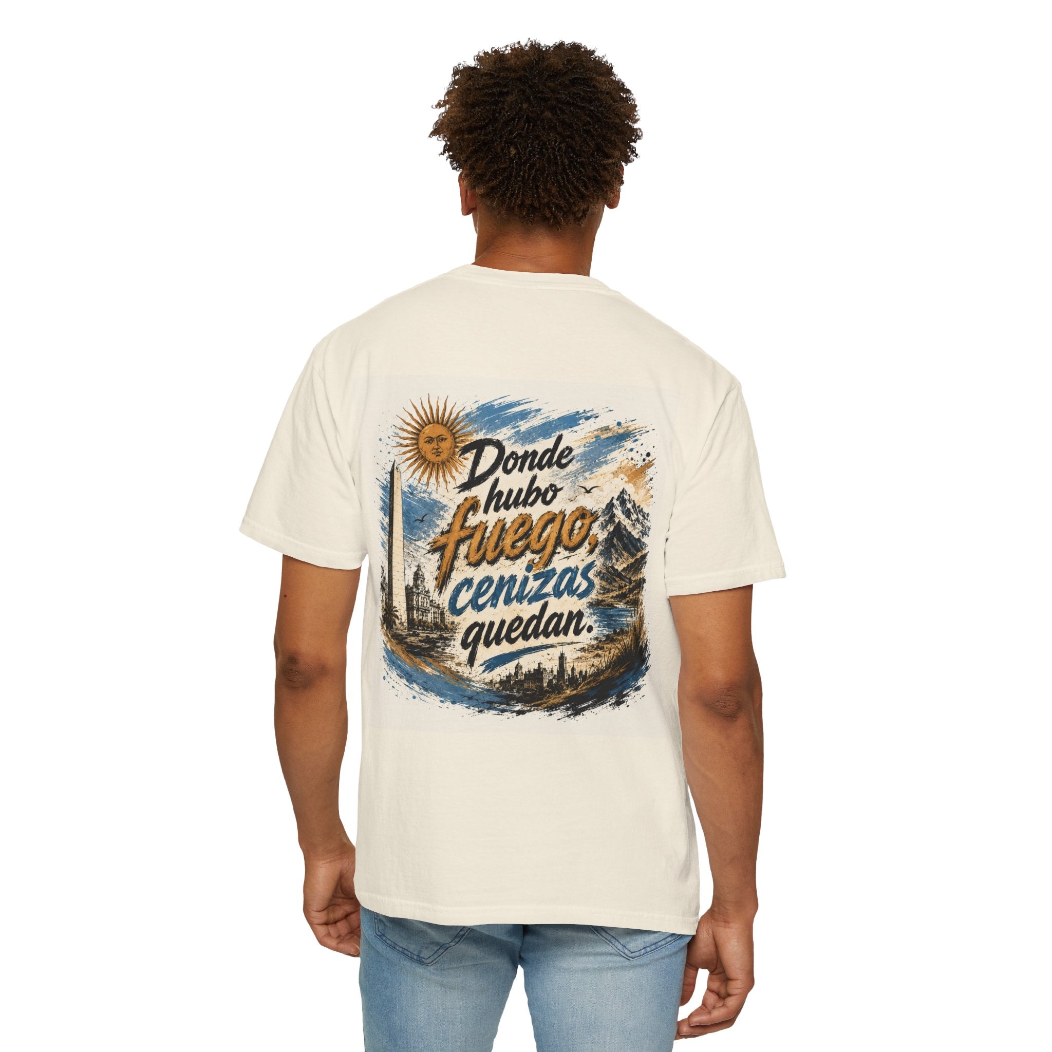Donde Hubo Fuego Cenizas Quedan T-shirt | Sunset Cityscape Tee