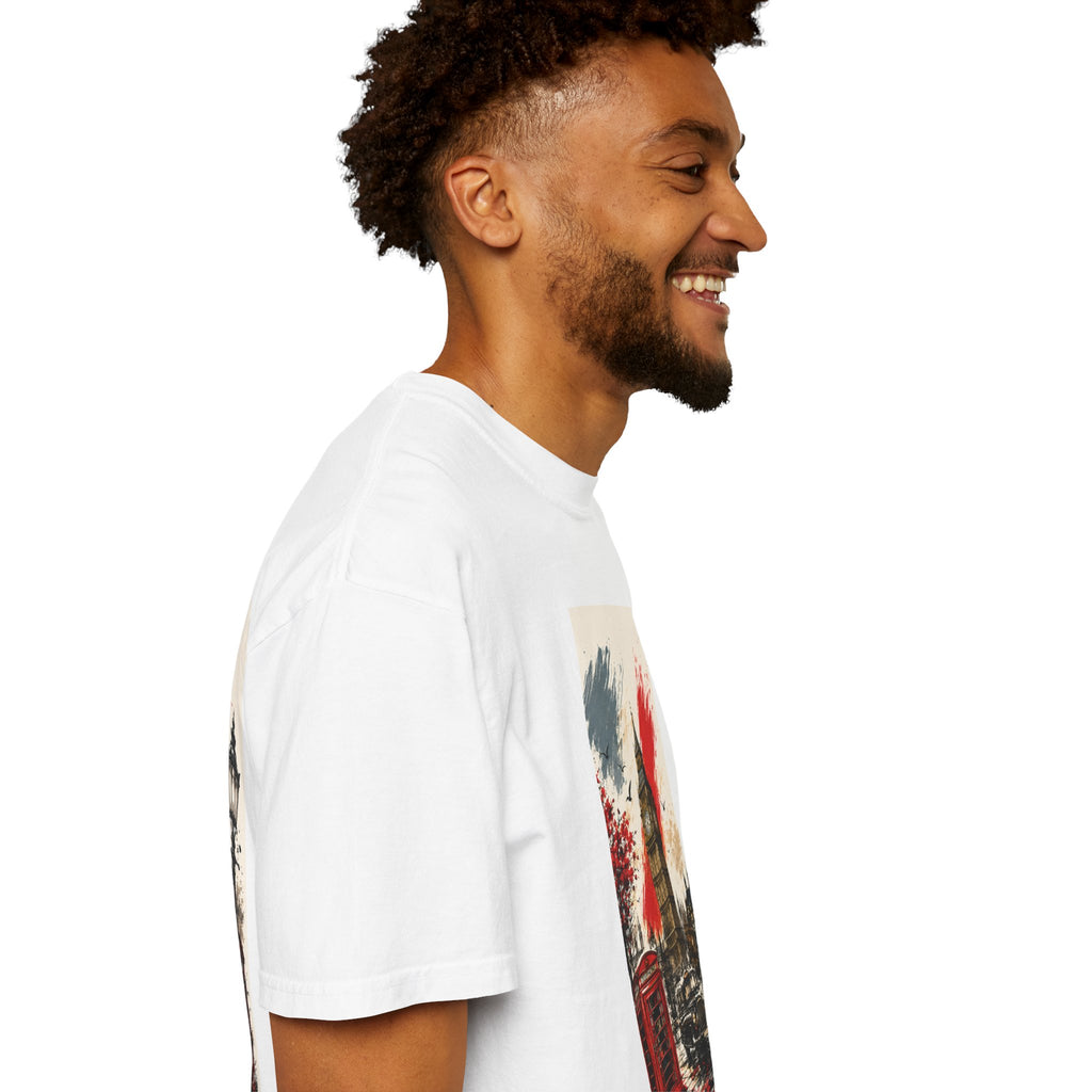 Chuffed to Bits London Illustration T-shirt | Big Ben Phone Booth Union Jack