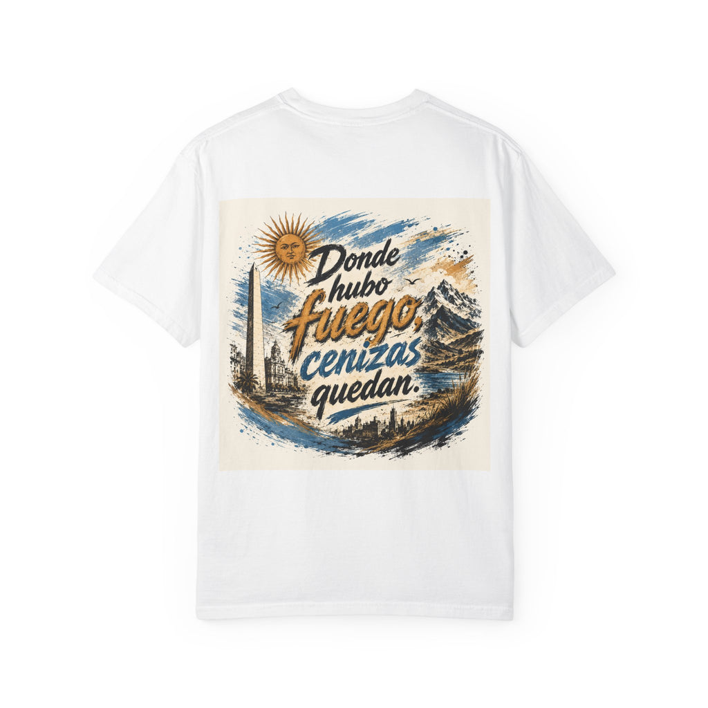 Donde Hubo Fuego Cenizas Quedan T-shirt | Sunset Cityscape Tee