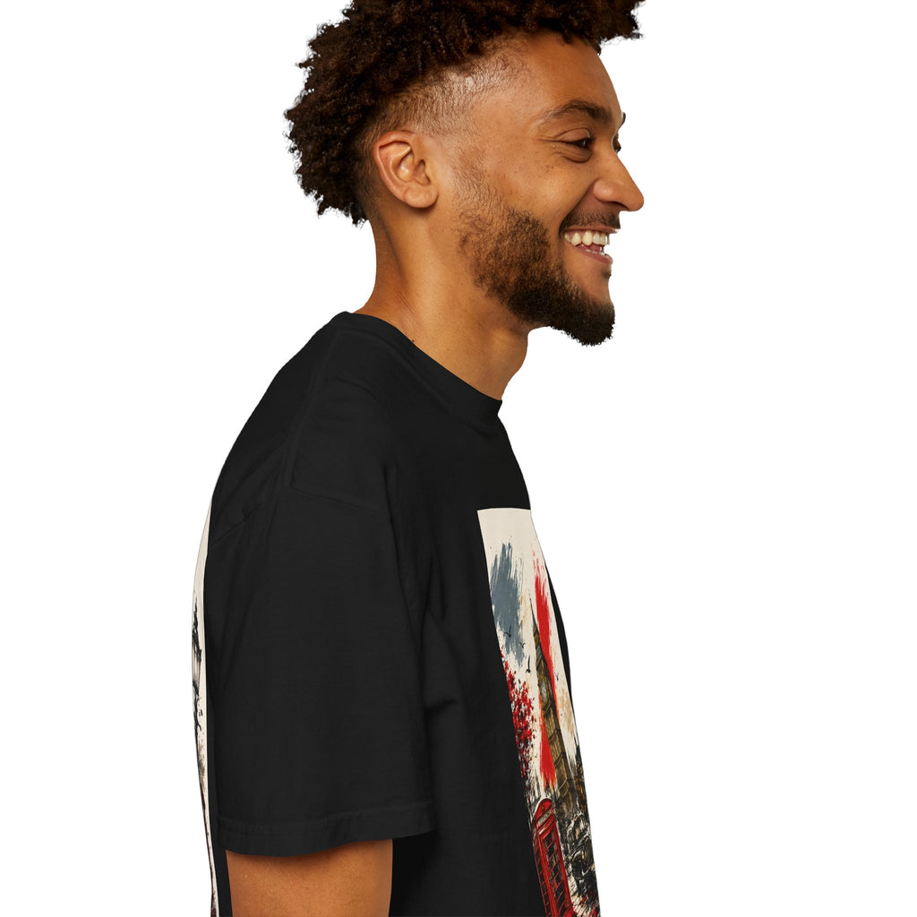 Chuffed to Bits London Illustration T-shirt | Big Ben Phone Booth Union Jack