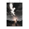 Guardian Angel Canvas Print | Ethereal Black & White Wall Art