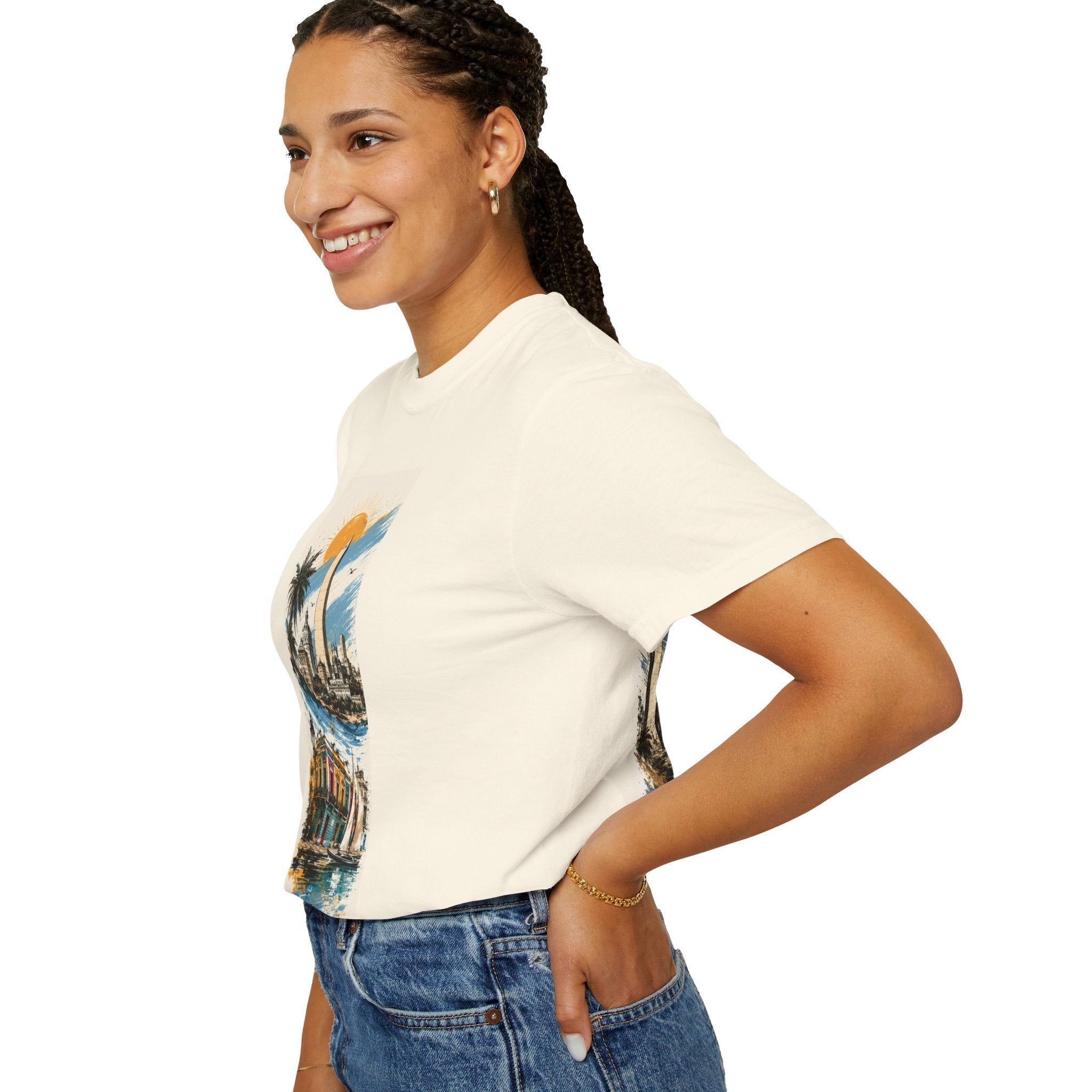 Donde Hubo Fuego Cenizas Quedan T-shirt | Sunset Cityscape Tee