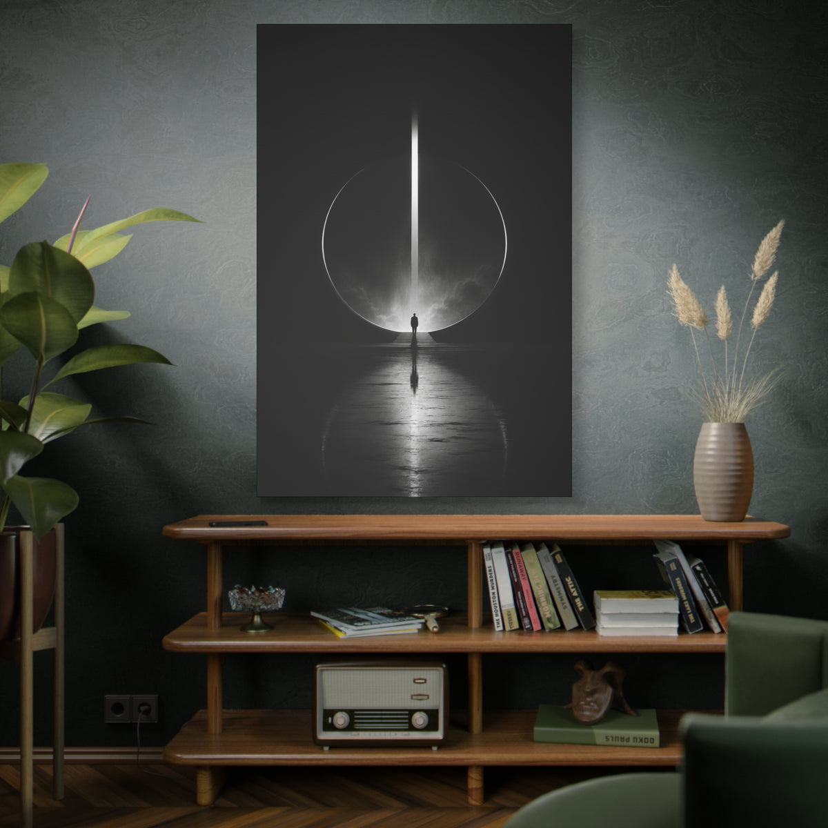 Beyond the Threshold — Minimalist Portal Canvas