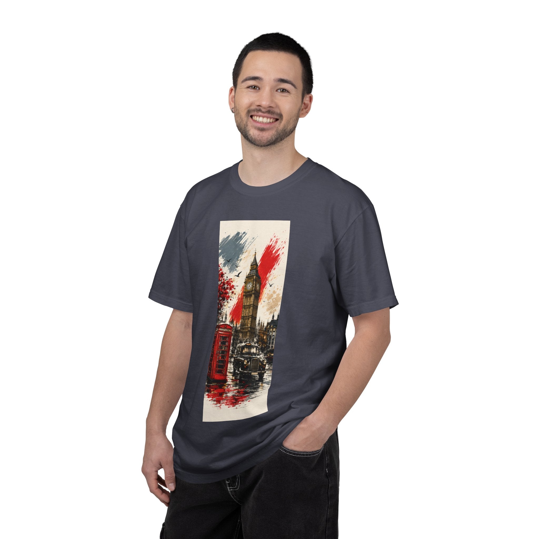 Chuffed to Bits London Illustration T-shirt | Big Ben Phone Booth Union Jack