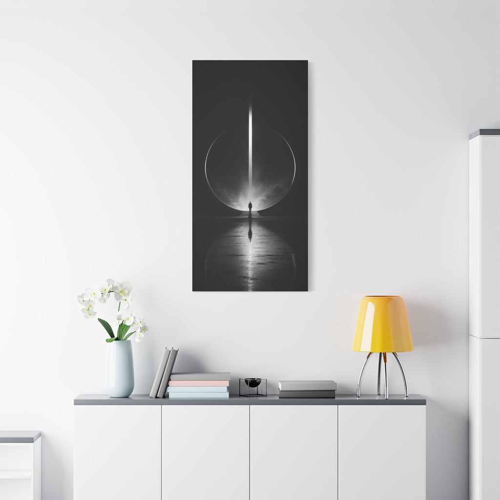 Beyond the Threshold — Minimalist Portal Canvas