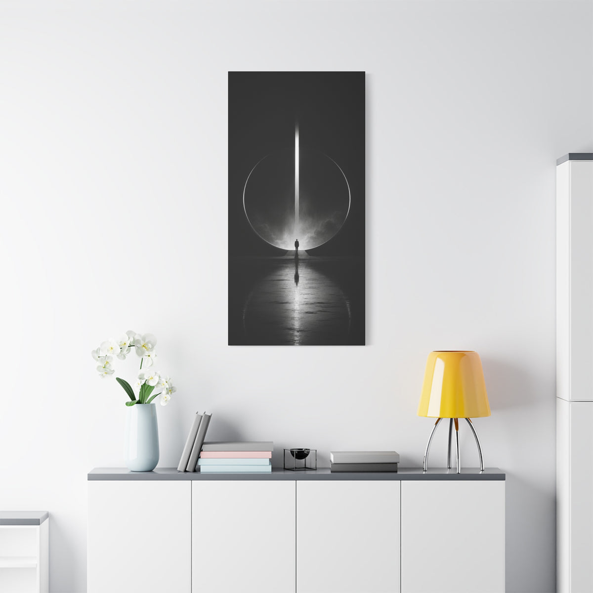 Beyond the Threshold — Minimalist Portal Canvas