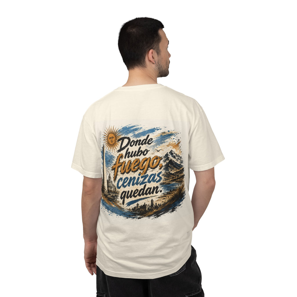 Donde Hubo Fuego Cenizas Quedan T-shirt | Sunset Cityscape Tee