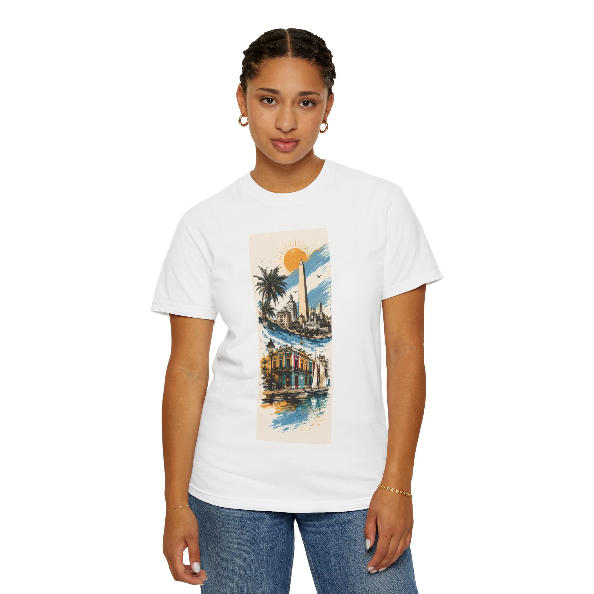 Donde Hubo Fuego Cenizas Quedan T-shirt | Sunset Cityscape Tee