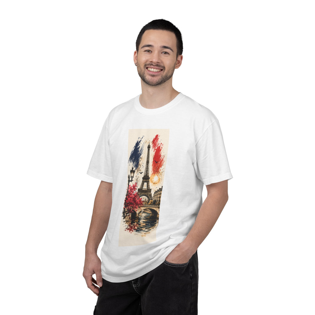 Paris Eiffel Tower Illustration T-Shirt | French Phrase Ce n'est pas la mer à boire