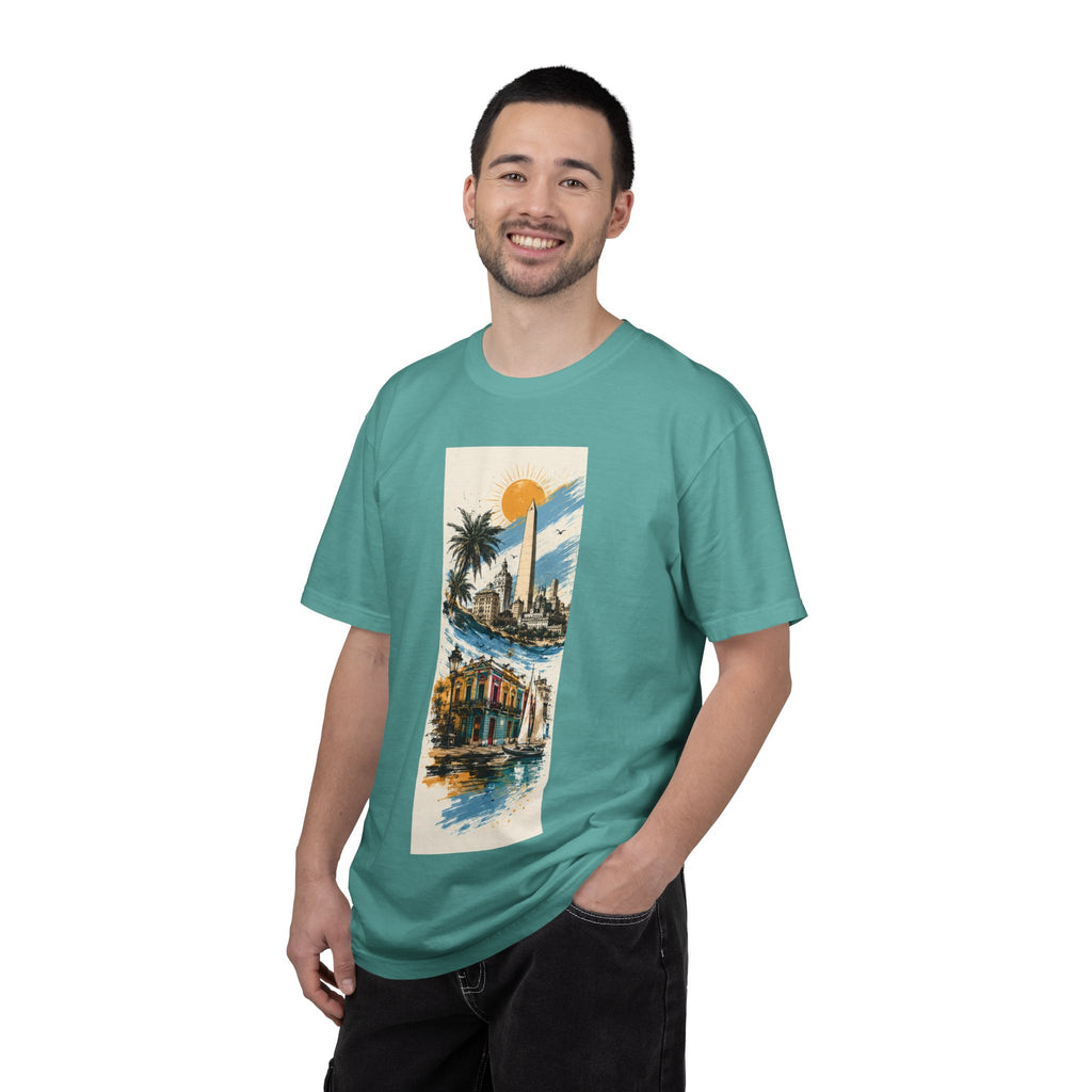 Donde Hubo Fuego Cenizas Quedan T-shirt | Sunset Cityscape Tee