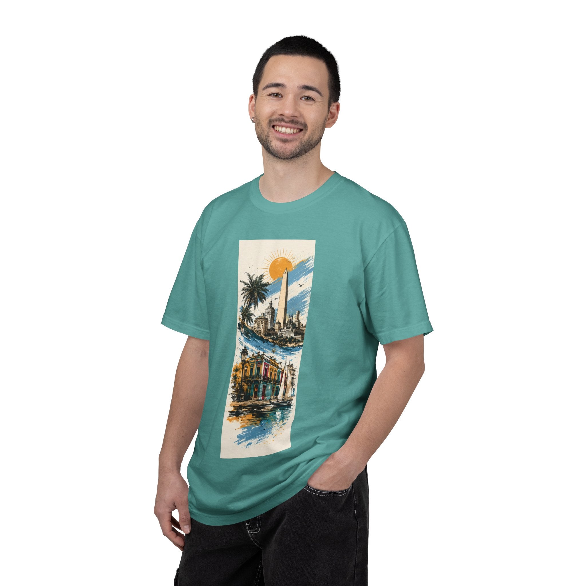 Donde Hubo Fuego Cenizas Quedan T-shirt | Sunset Cityscape Tee
