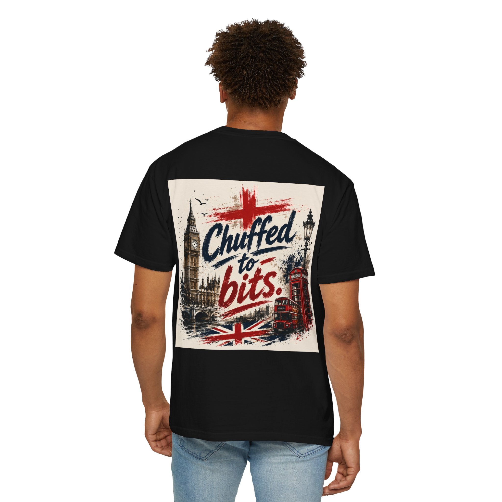 Chuffed to Bits London Illustration T-shirt | Big Ben Phone Booth Union Jack