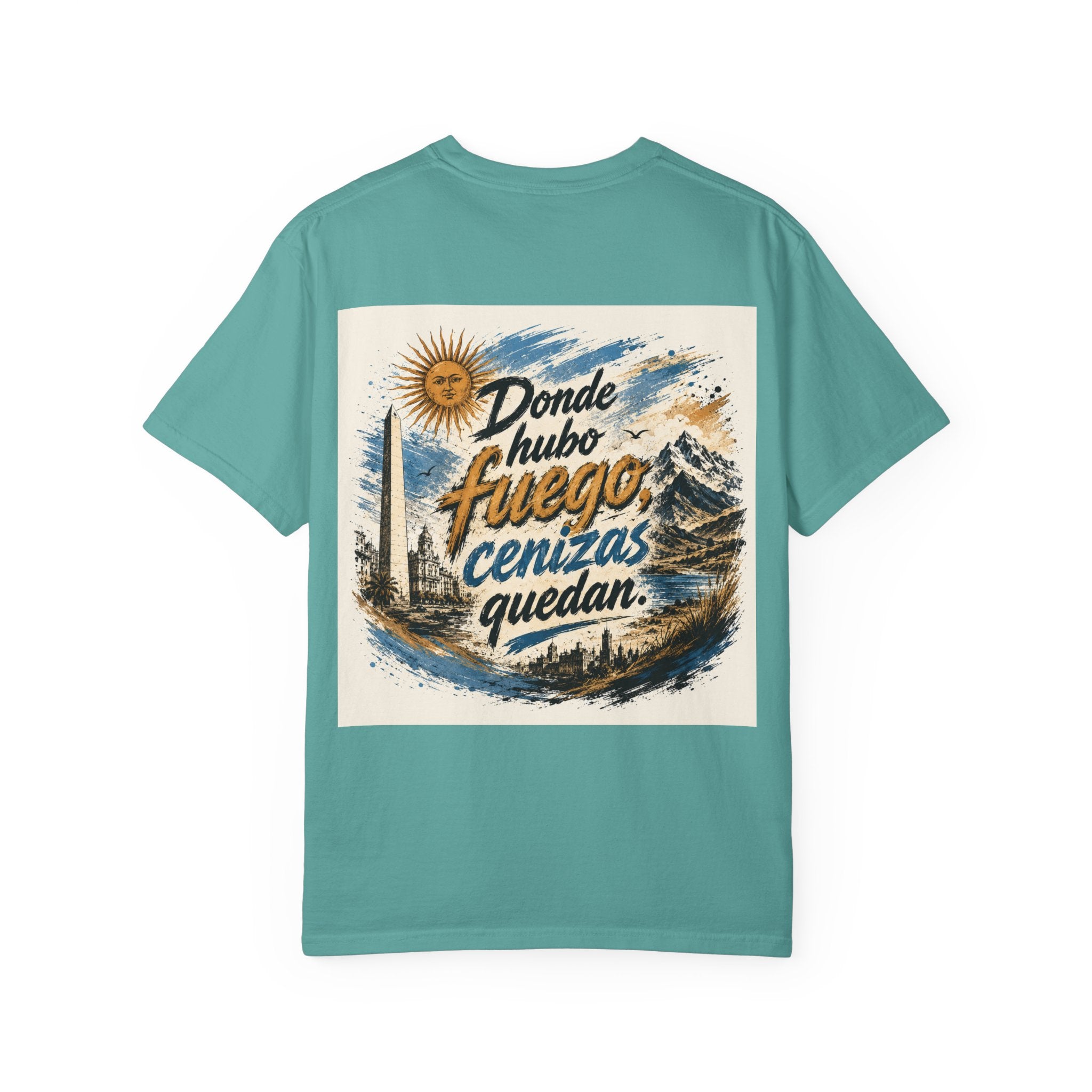 Donde Hubo Fuego Cenizas Quedan T-shirt | Sunset Cityscape Tee