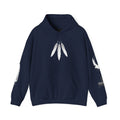 Angel Wings with Falling Figure Hoodie | Feather Sleeve Graphic