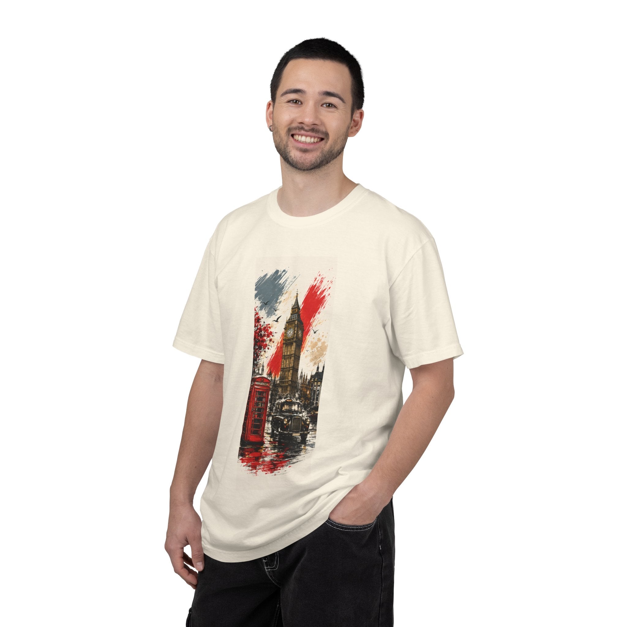 Chuffed to Bits London Illustration T-shirt | Big Ben Phone Booth Union Jack