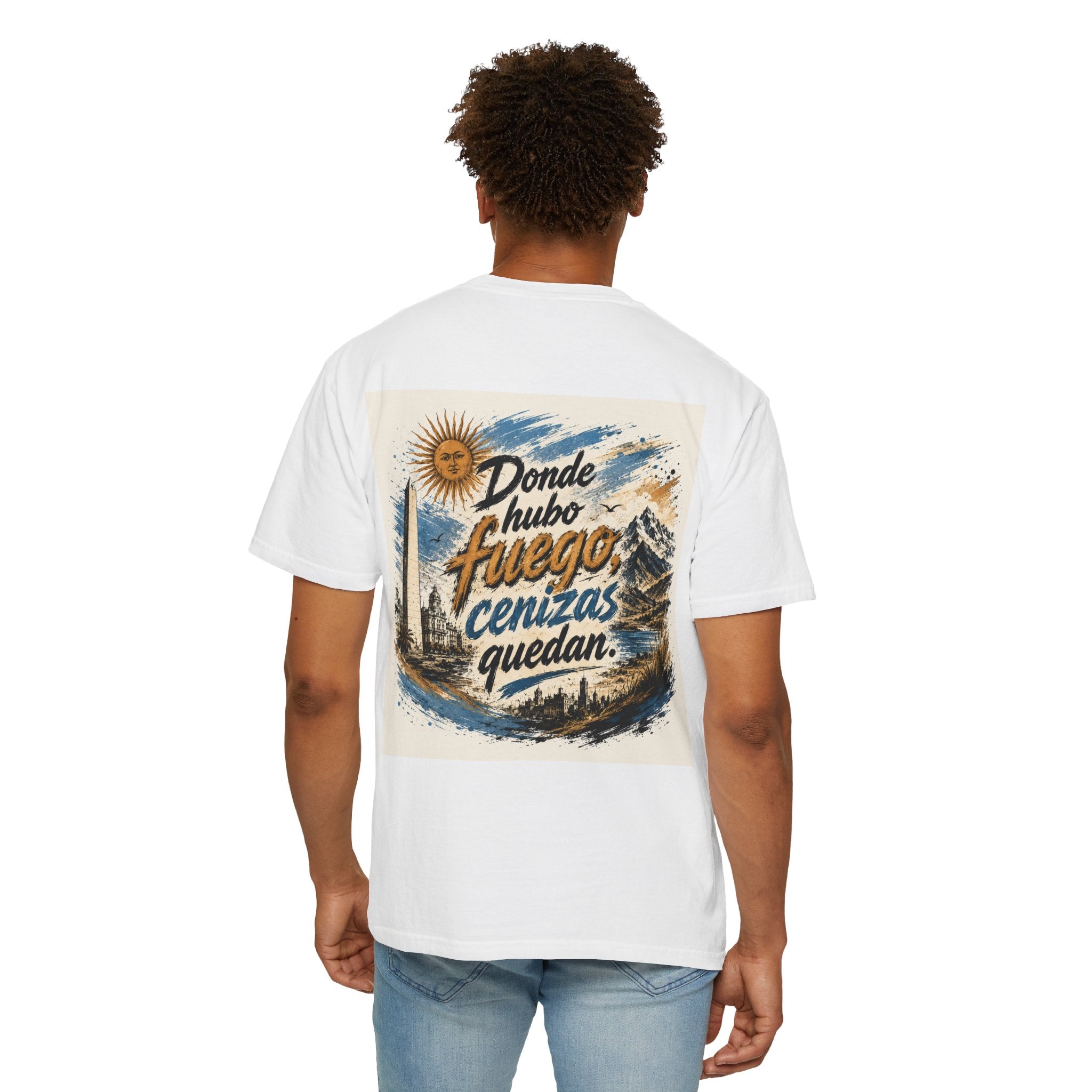 Donde Hubo Fuego Cenizas Quedan T-shirt | Sunset Cityscape Tee