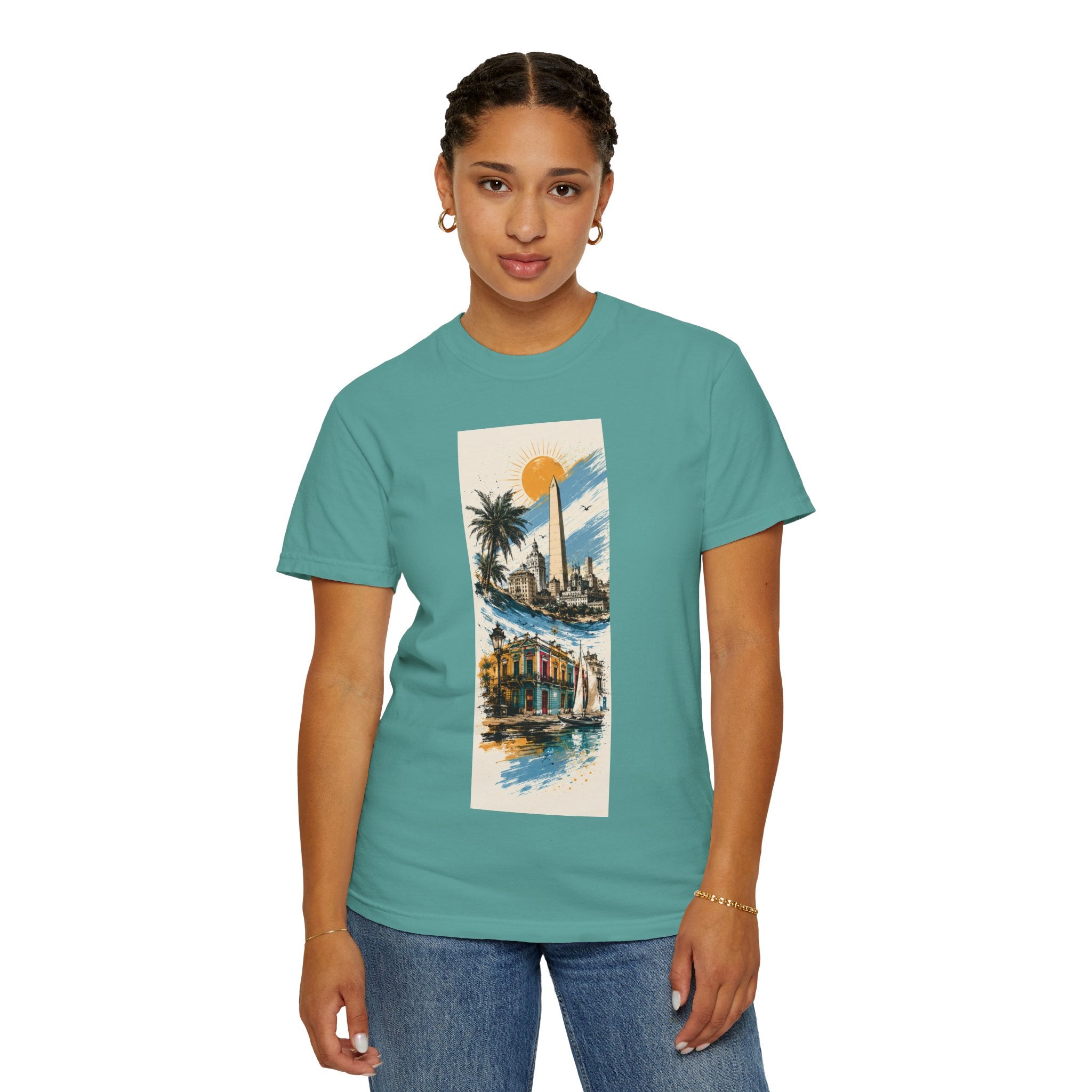 Donde Hubo Fuego Cenizas Quedan T-shirt | Sunset Cityscape Tee