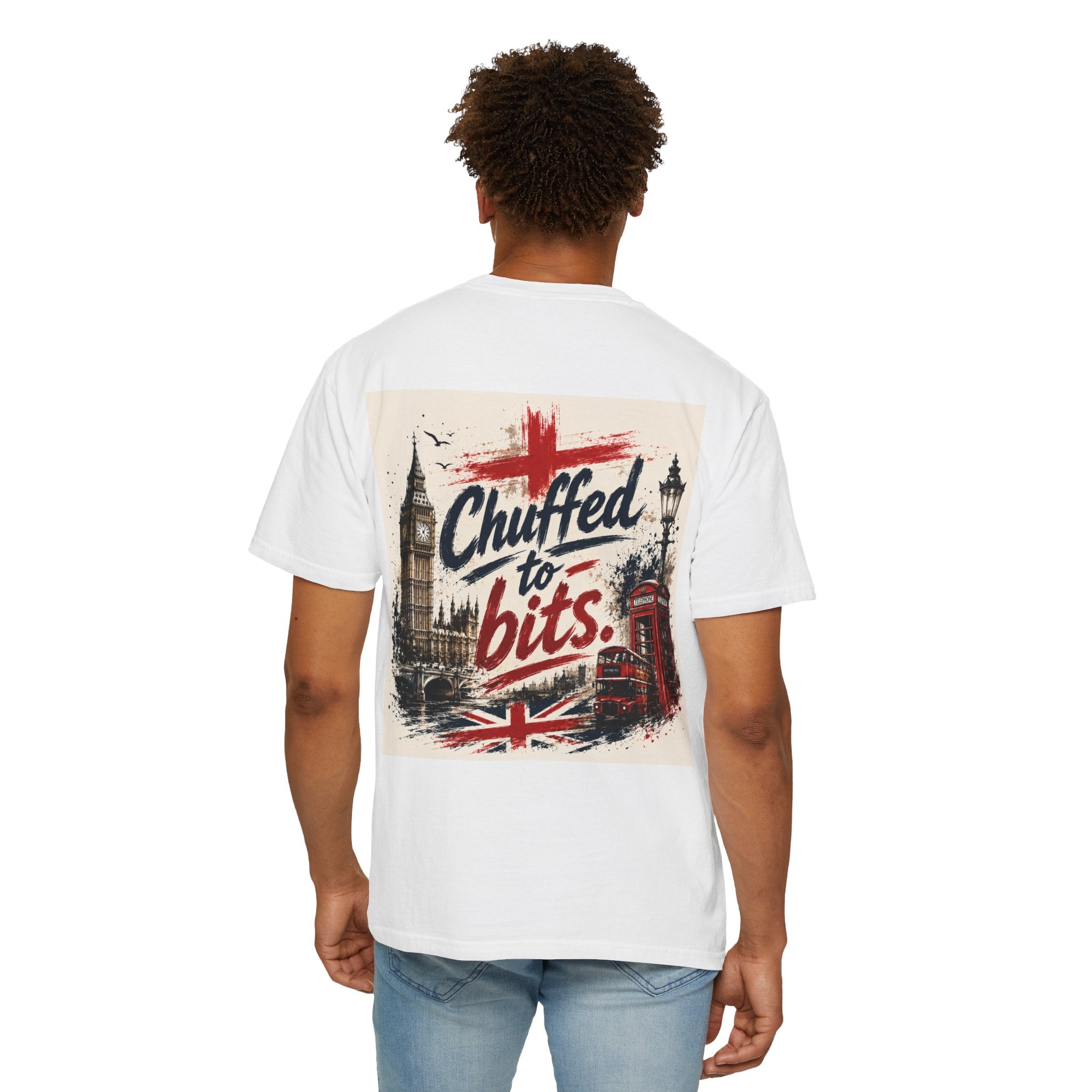 Chuffed to Bits London Illustration T-shirt | Big Ben Phone Booth Union Jack