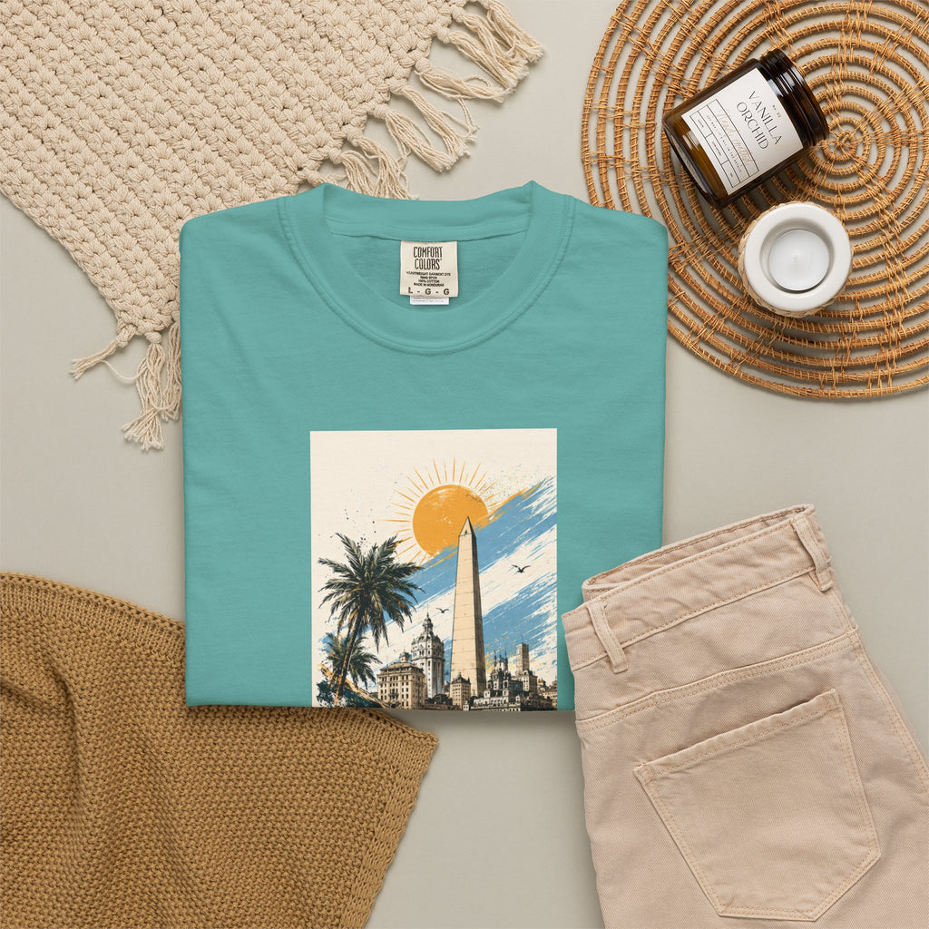 Donde Hubo Fuego Cenizas Quedan T-shirt | Sunset Cityscape Tee