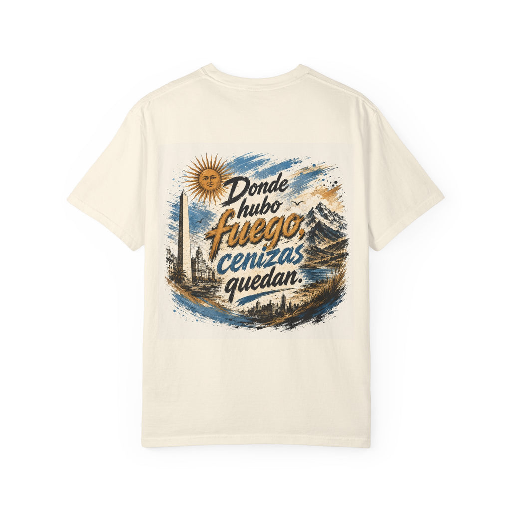 Donde Hubo Fuego Cenizas Quedan T-shirt | Sunset Cityscape Tee