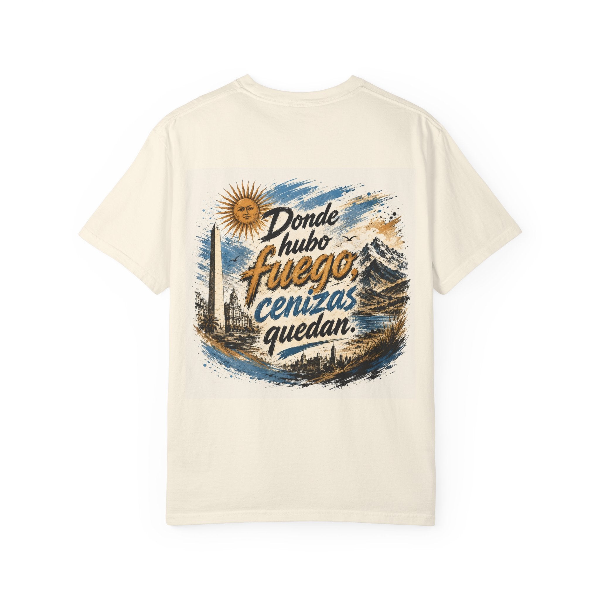 Donde Hubo Fuego Cenizas Quedan T-shirt | Sunset Cityscape Tee