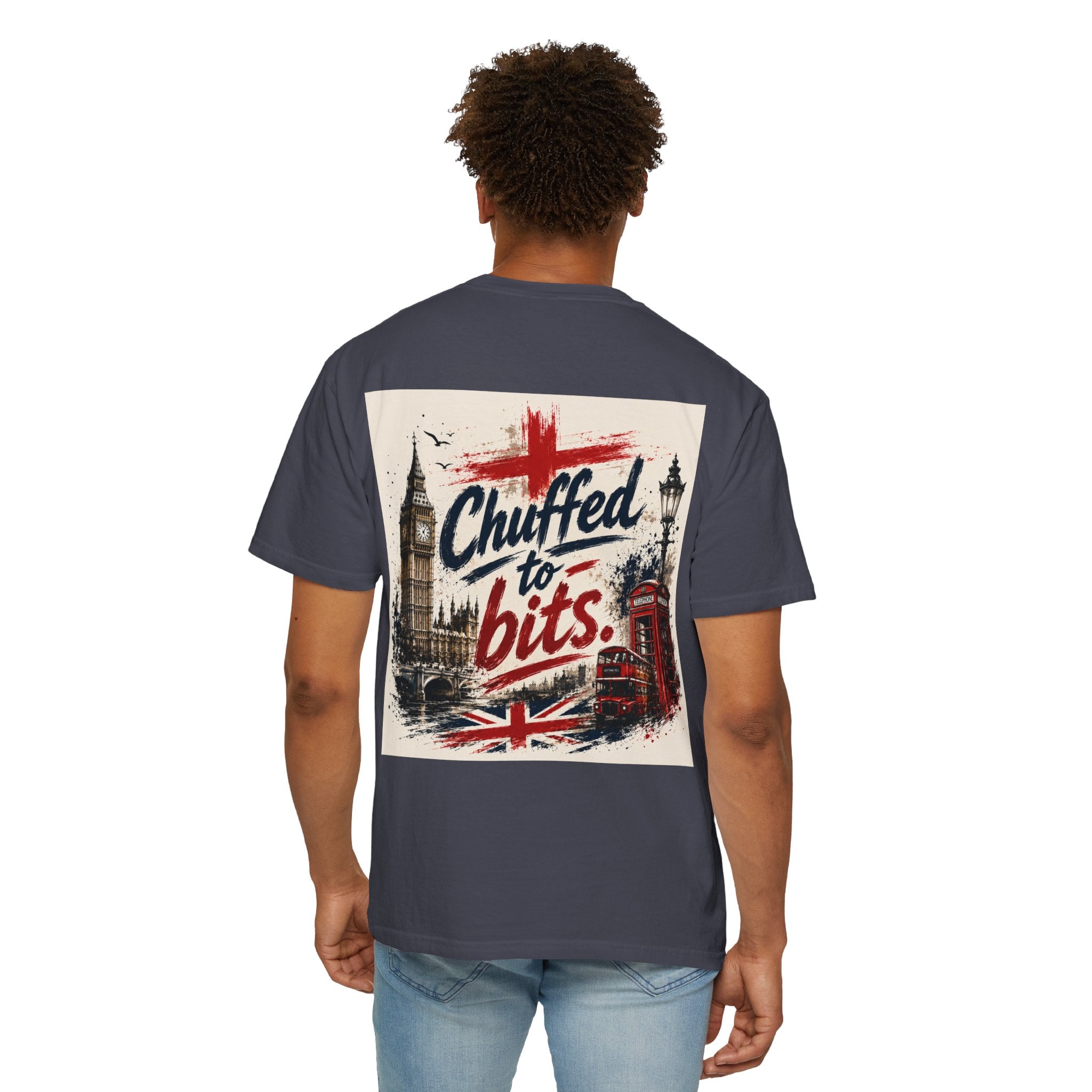 Chuffed to Bits London Illustration T-shirt | Big Ben Phone Booth Union Jack