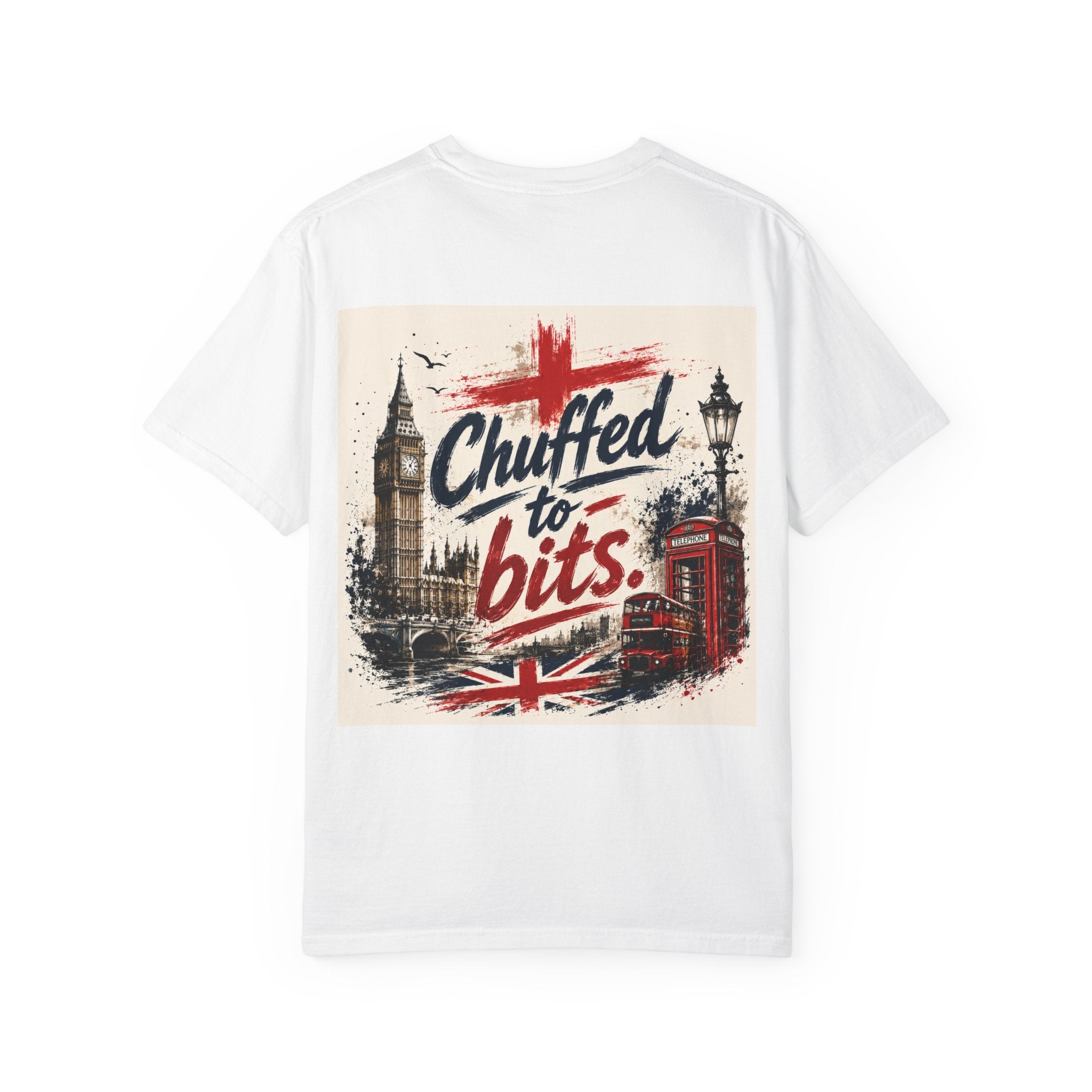 Chuffed to Bits London Illustration T-shirt | Big Ben Phone Booth Union Jack