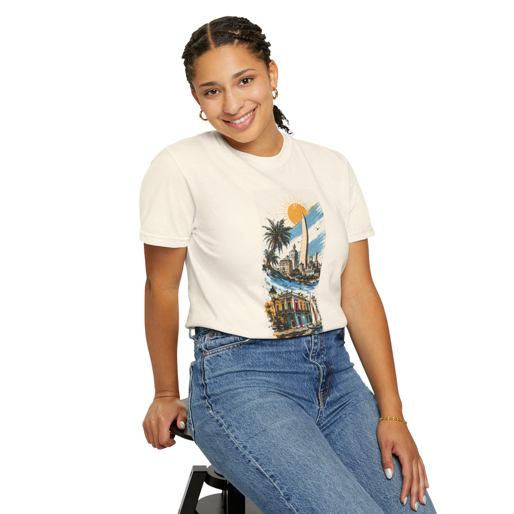 Donde Hubo Fuego Cenizas Quedan T-shirt | Sunset Cityscape Tee
