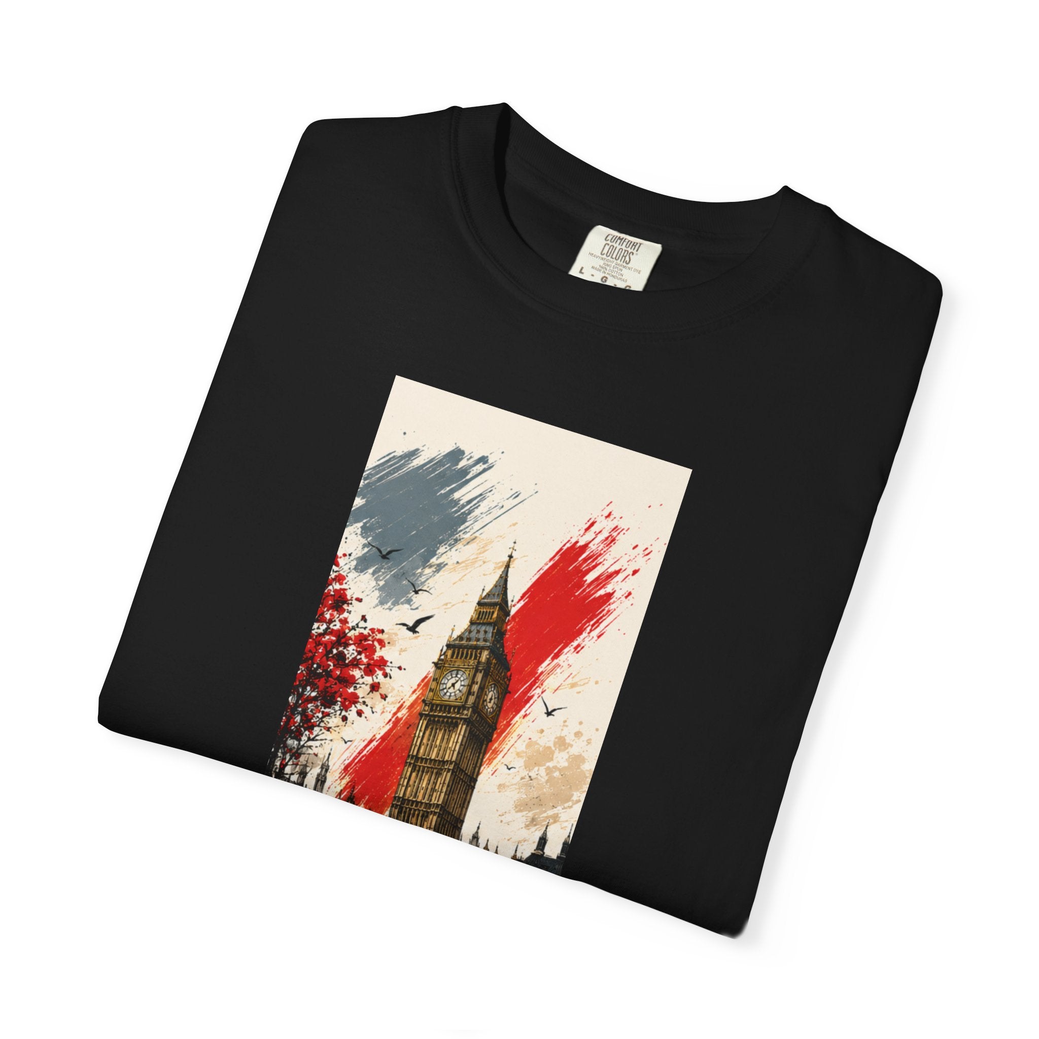 Chuffed to Bits London Illustration T-shirt | Big Ben Phone Booth Union Jack