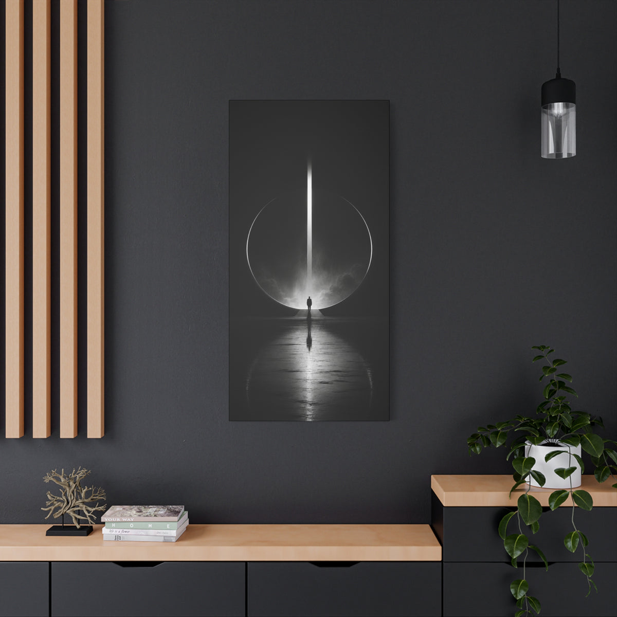 Beyond the Threshold — Minimalist Portal Canvas