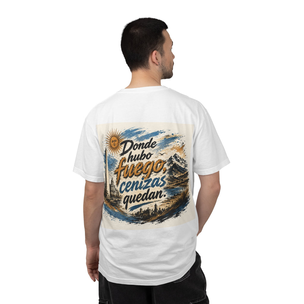 Donde Hubo Fuego Cenizas Quedan T-shirt | Sunset Cityscape Tee