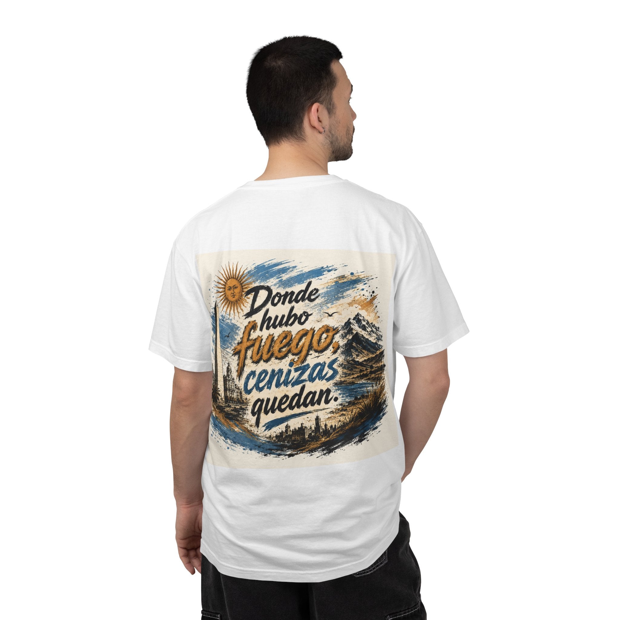 Donde Hubo Fuego Cenizas Quedan T-shirt | Sunset Cityscape Tee