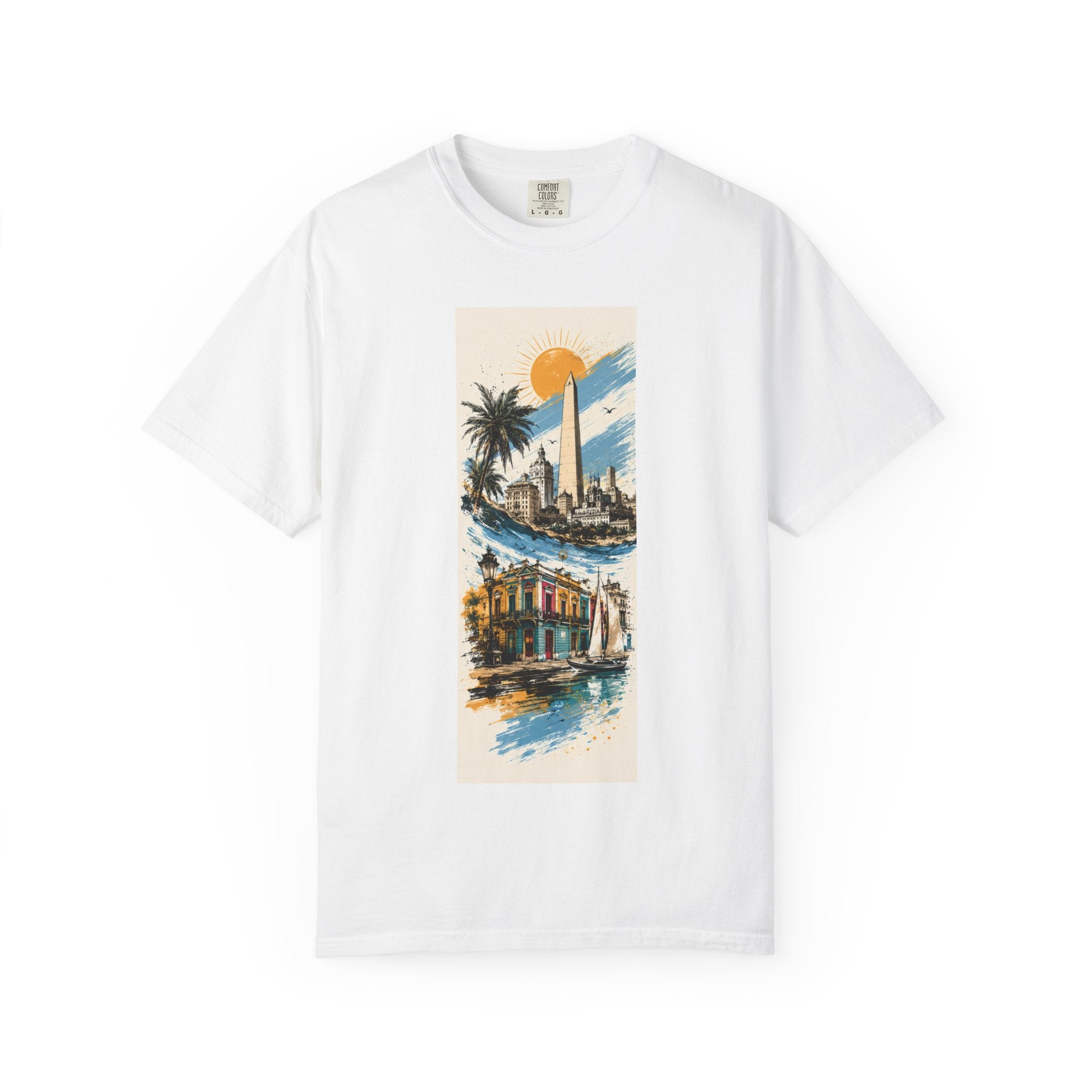 Donde Hubo Fuego Cenizas Quedan T-shirt | Sunset Cityscape Tee