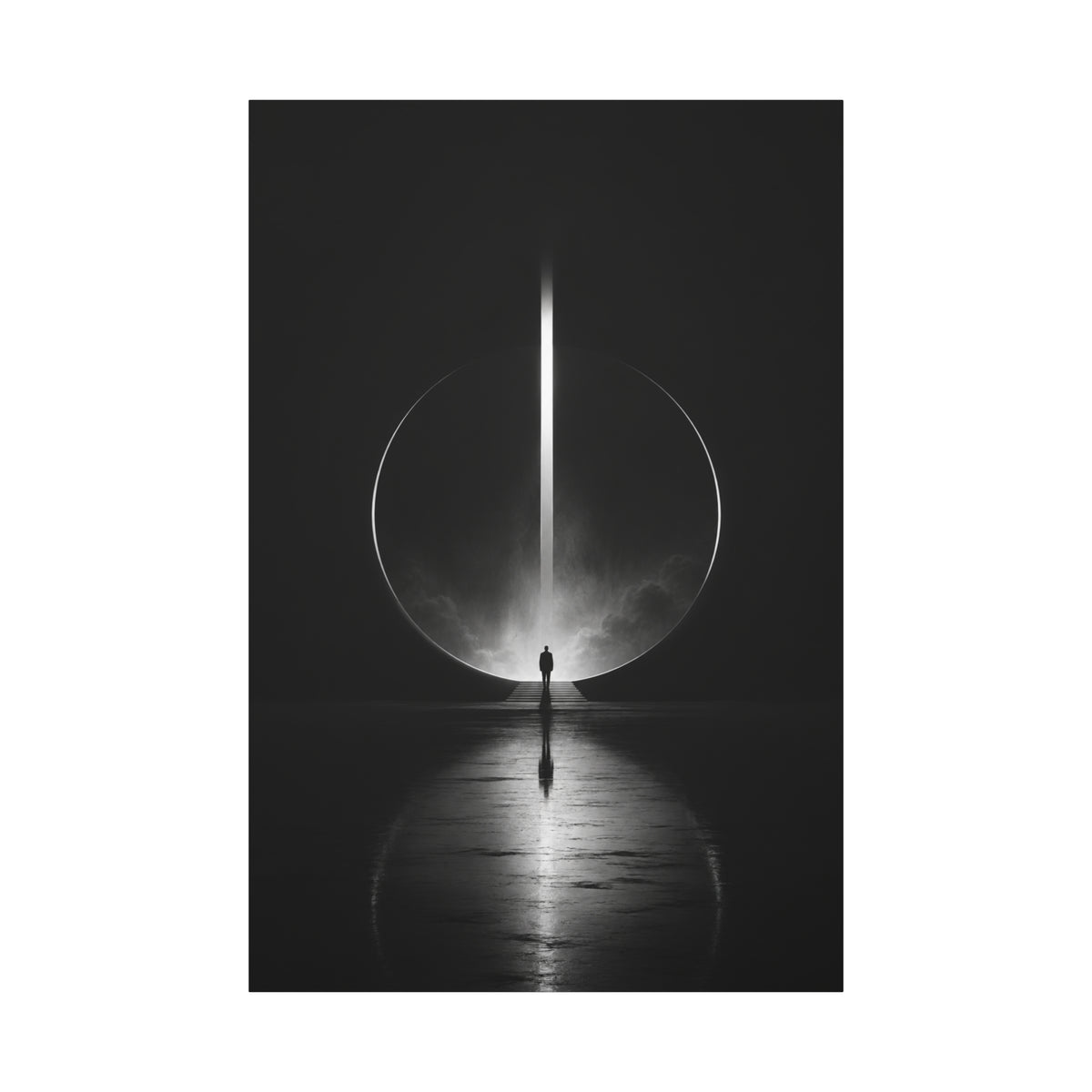 Beyond the Threshold — Minimalist Portal Canvas