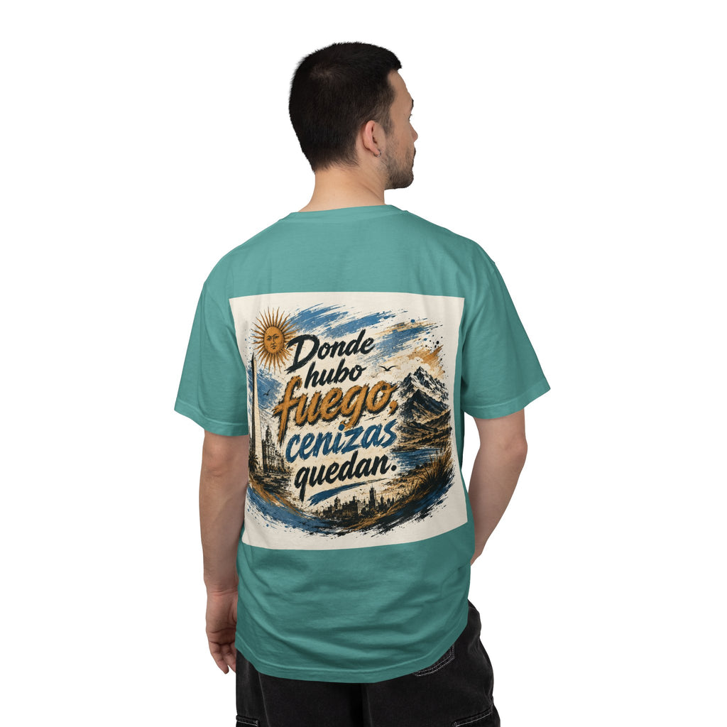 Donde Hubo Fuego Cenizas Quedan T-shirt | Sunset Cityscape Tee