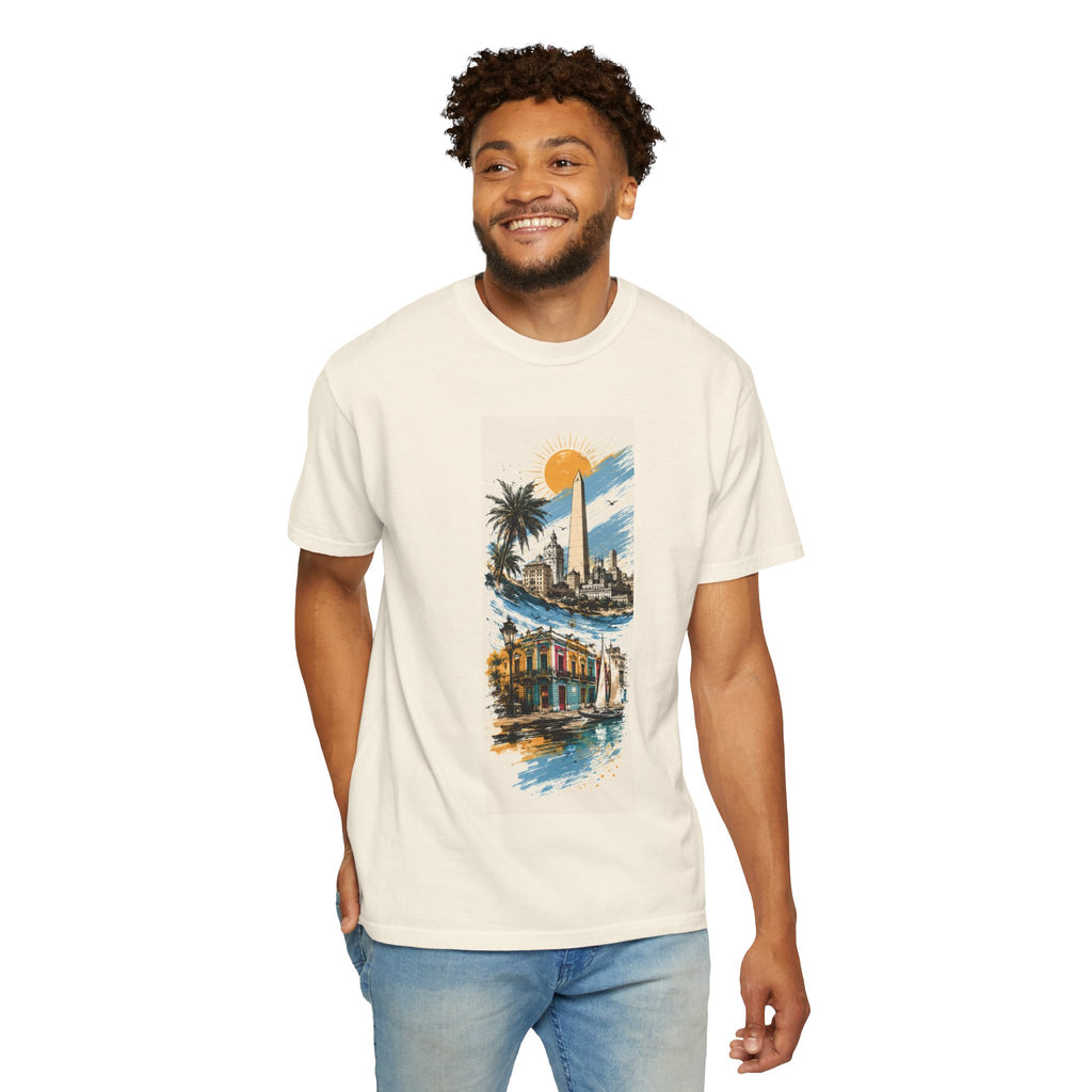 Donde Hubo Fuego Cenizas Quedan T-shirt | Sunset Cityscape Tee