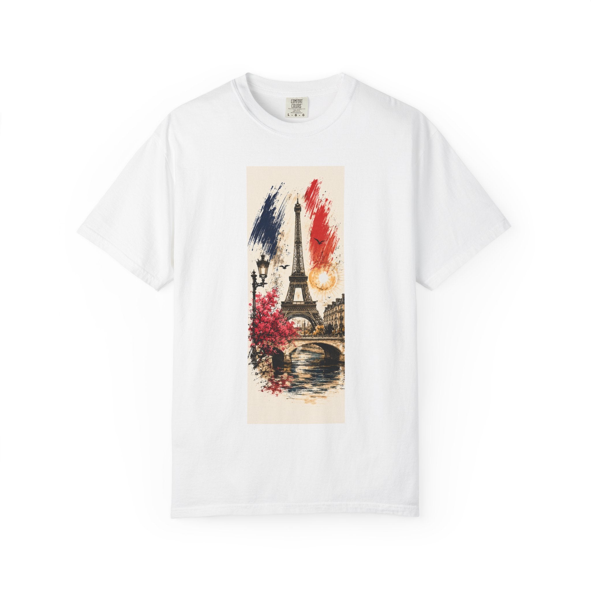 Paris Eiffel Tower Illustration T-Shirt | French Phrase Ce n'est pas la mer à boire