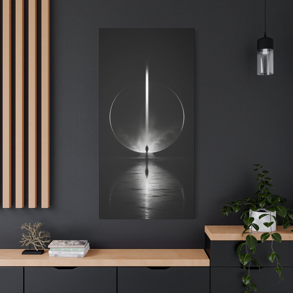 Beyond the Threshold — Minimalist Portal Canvas