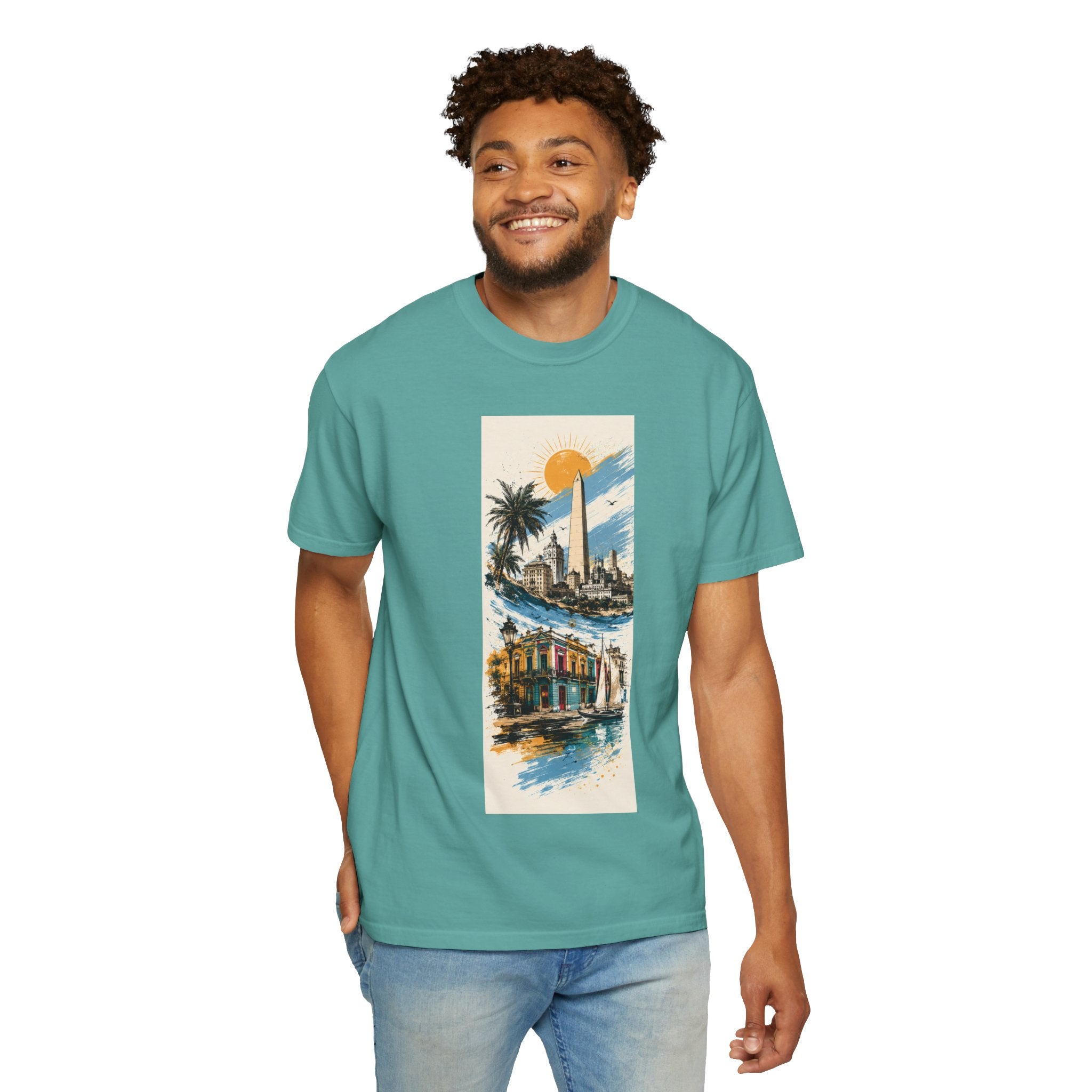 Donde Hubo Fuego Cenizas Quedan T-shirt | Sunset Cityscape Tee