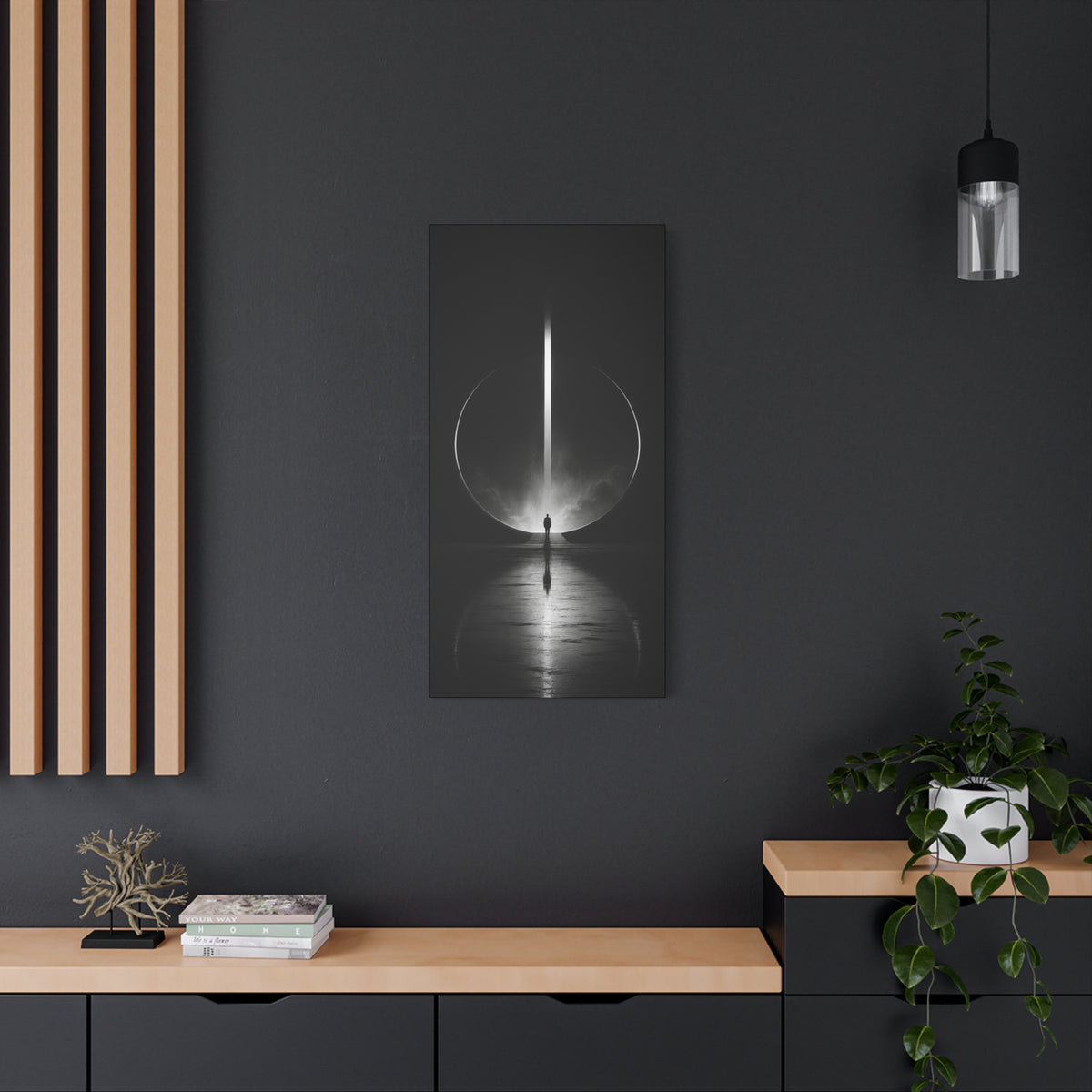 Beyond the Threshold — Minimalist Portal Canvas