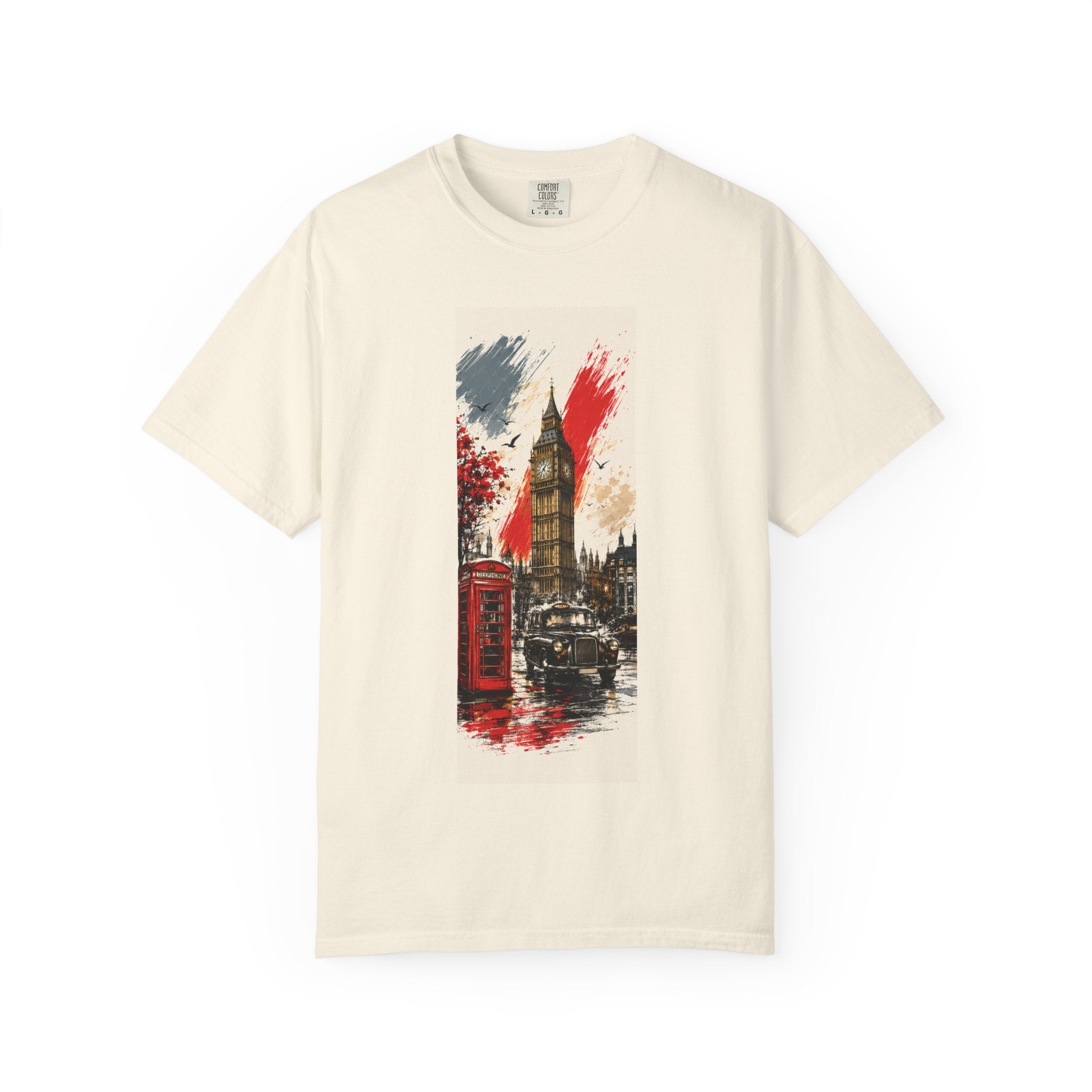 Chuffed to Bits London Illustration T-shirt | Big Ben Phone Booth Union Jack