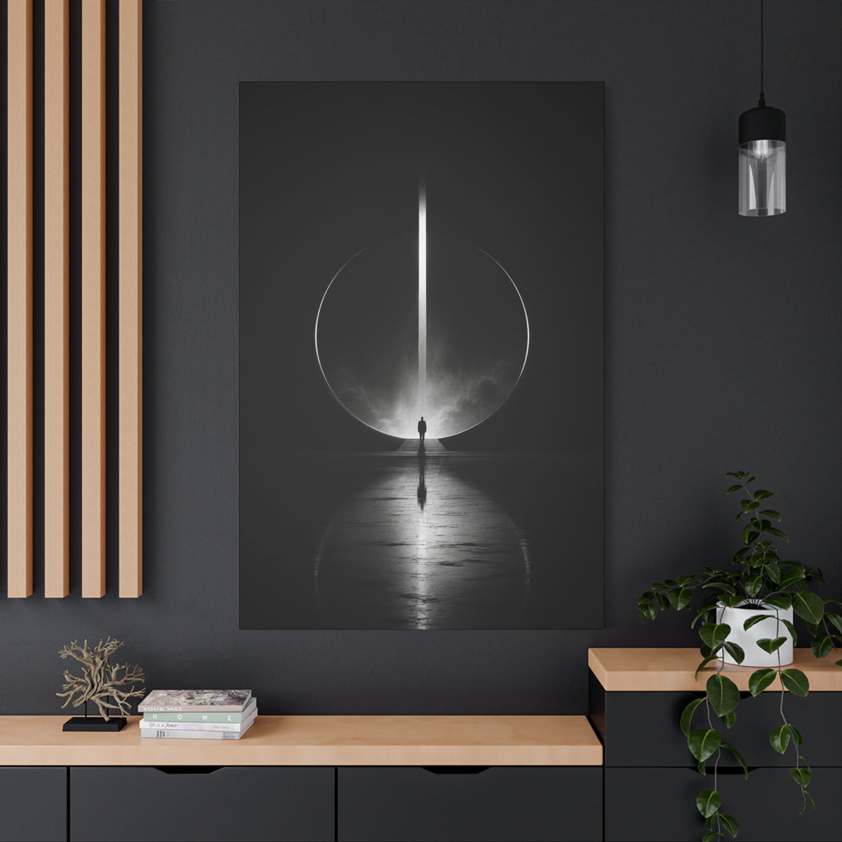 Beyond the Threshold — Minimalist Portal Canvas