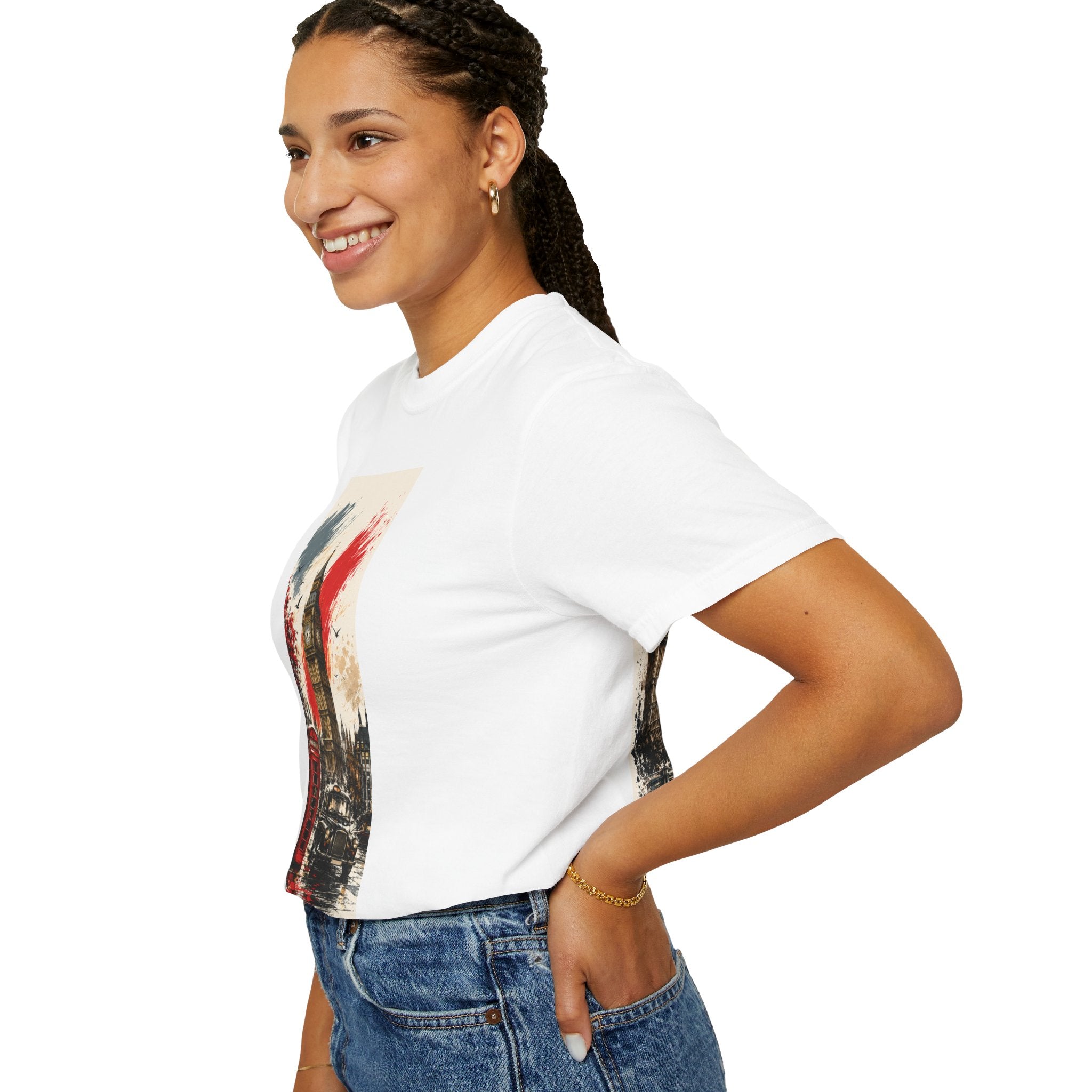 Chuffed to Bits London Illustration T-shirt | Big Ben Phone Booth Union Jack