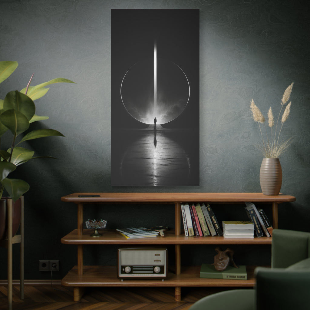 Beyond the Threshold — Minimalist Portal Canvas