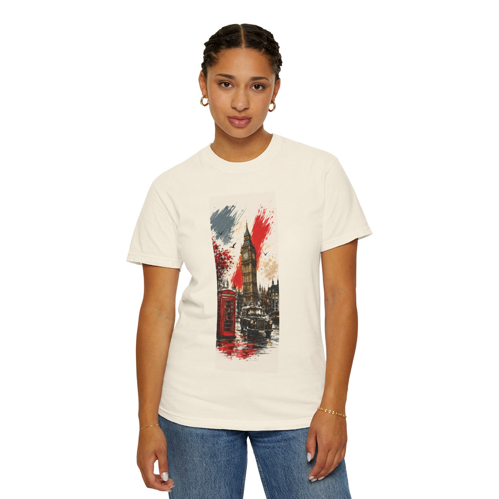 Chuffed to Bits London Illustration T-shirt | Big Ben Phone Booth Union Jack