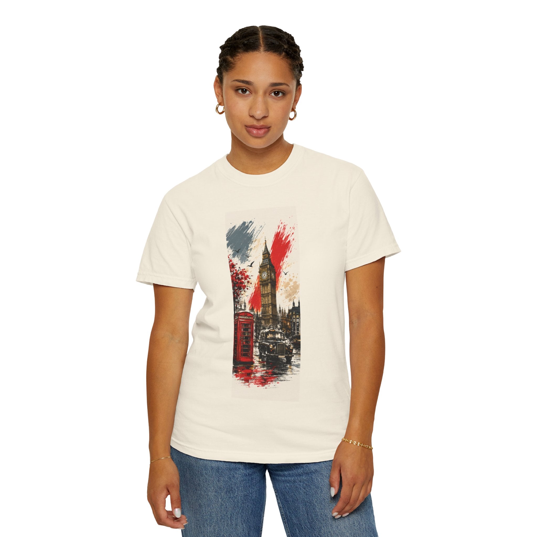 Chuffed to Bits London Illustration T-shirt | Big Ben Phone Booth Union Jack