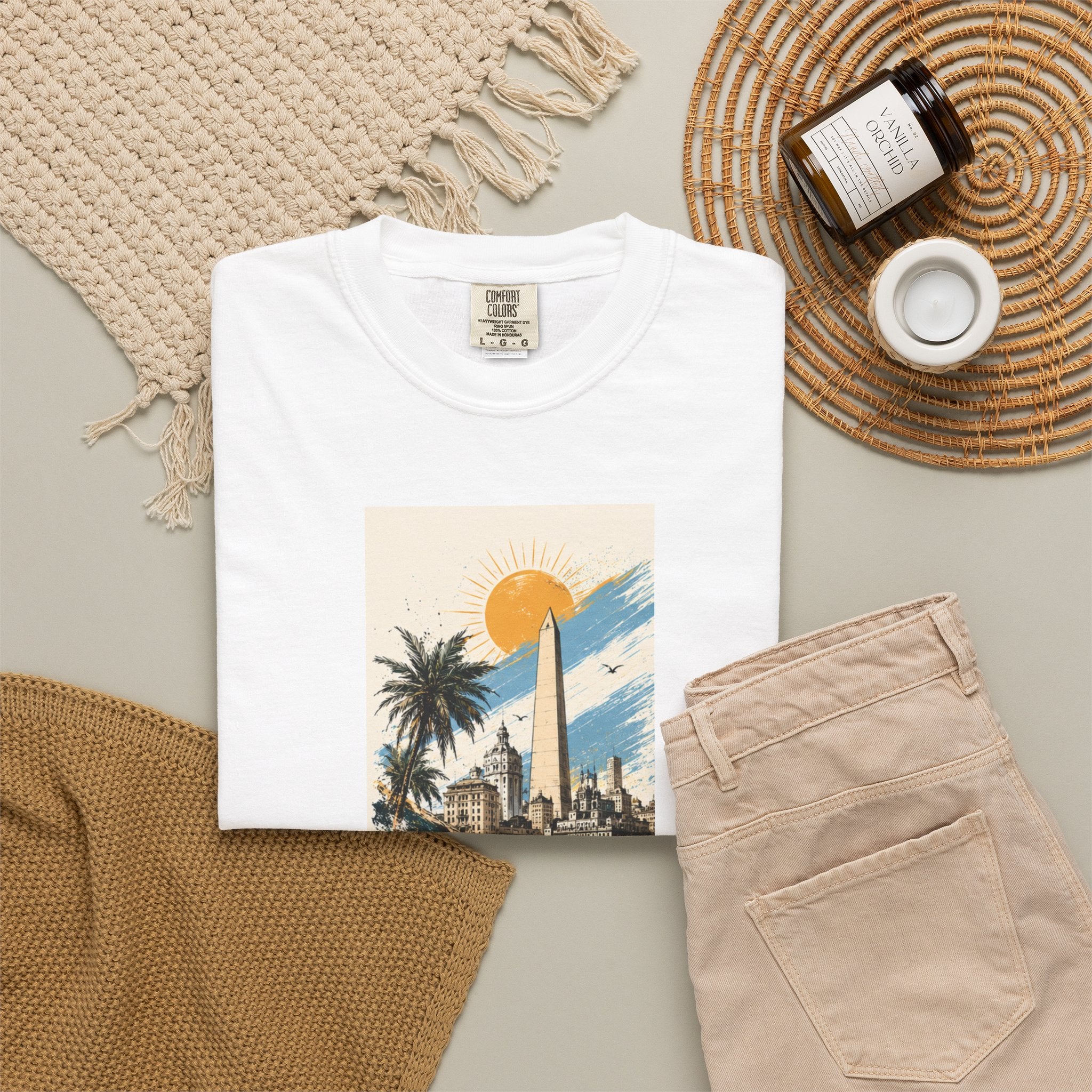 Donde Hubo Fuego Cenizas Quedan T-shirt | Sunset Cityscape Tee